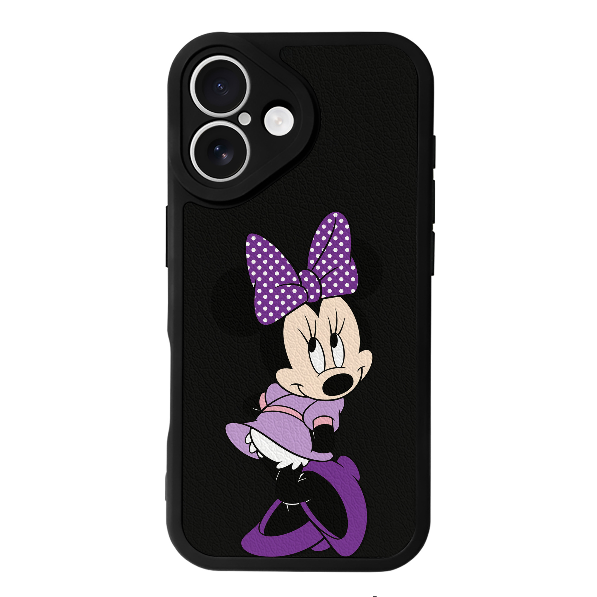 （画像用） ミッキーマウス Mickey Mouse 【iPhone 16シリーズ対応】シリコンスマホケース（レザー調） 材質：シリコン